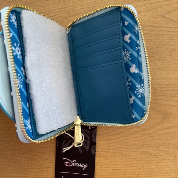 Loungefly Disney Snowman Mickey & Minnie Snow Globe Zip-Around Wallet - Picture 5 of 8